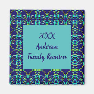Family Reunion Geometric Tie-dye Yearly Gathering Magnet