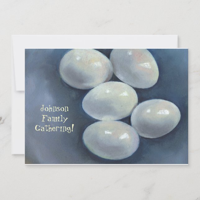FAMILY REUNION: GROUP OF EGGS, ARTWORK INVITATION (Front)