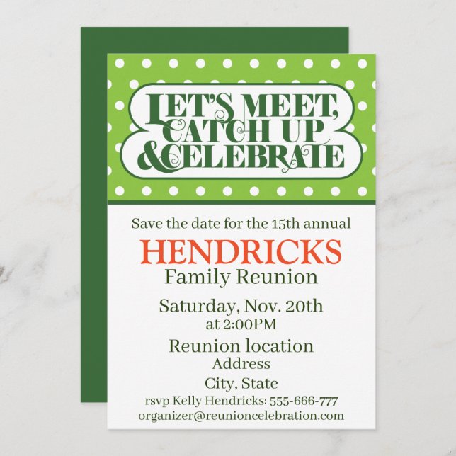 Family Reunion Invitation (Front/Back)