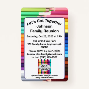 Family Reunion Invitation Badge