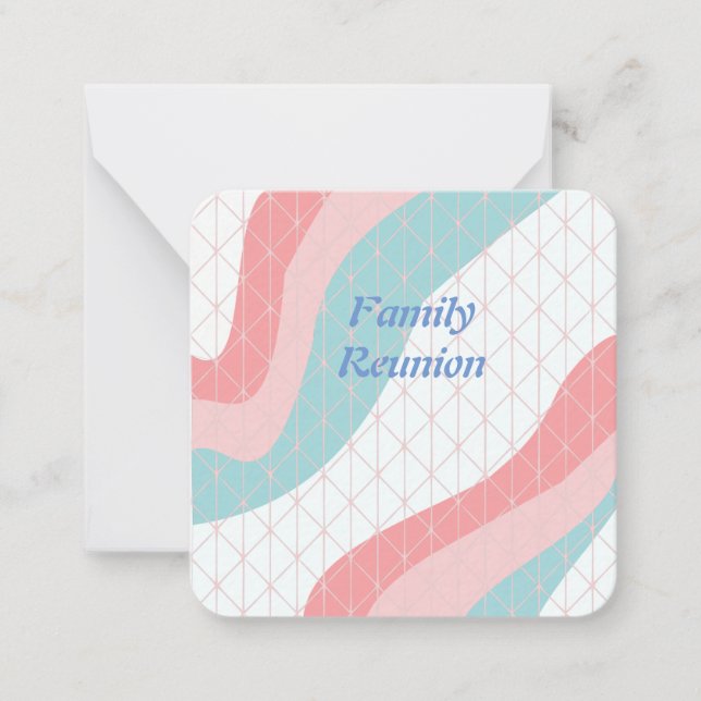 Family Reunion Invitation  Notecard (Front)