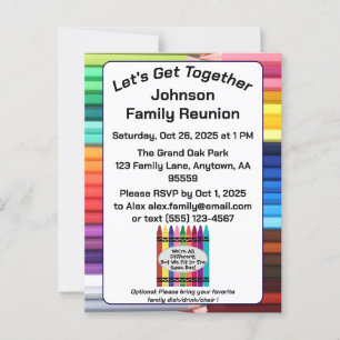 Family Reunion Invitation Postcard