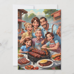 family reunion invitations Bbq cookout