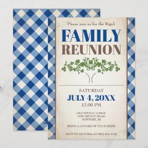 Family Reunion Invite, Tree, Family Picnic Invitation