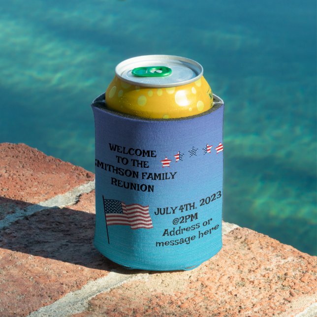 Family Reunion July 4th theme Party Can Cooler (In Situ Pool)
