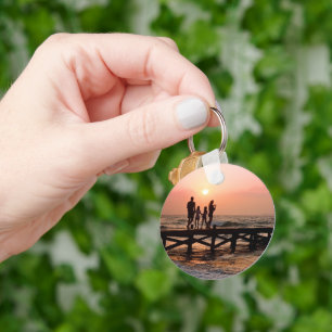 Family Reunion Keepsake 2-Sided Minimalist Round Keychain