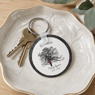 Family Reunion Keepsake Tree Keychain
