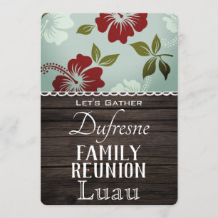 Family Reunion Luau Invitation