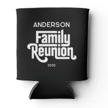 Family Reunion Modern Black White Potluck Drink