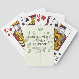 Family Reunion Modern Family Tree Personalized Playing Cards