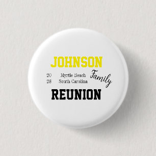 Family Reunion Modern Party 1 Inch Round Button