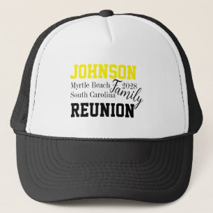 Family Reunion Modern Typography Trucker Hat
