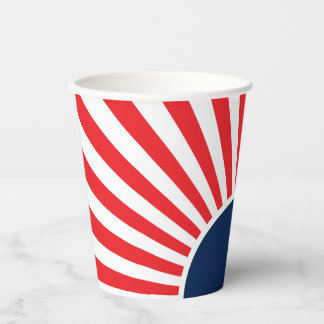 Family Reunion Monogram Red White Blue Paper cup