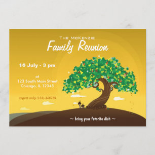 Family Reunion (Orange) Invitation