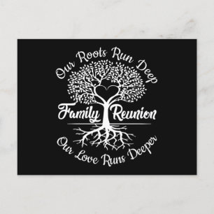 Family Reunion Our Roots Run Deep Tree Postcard