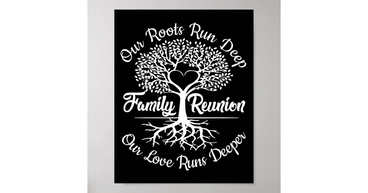 Family Reunion Our Roots Run Deep Tree Poster | Zazzle