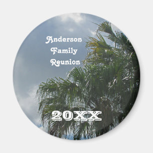 Family Reunion Palm Trees Tropical Event Keepsake Magnet