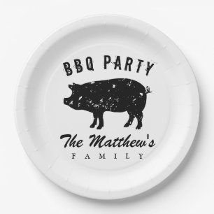 Family reunion party custom paper dinner plates