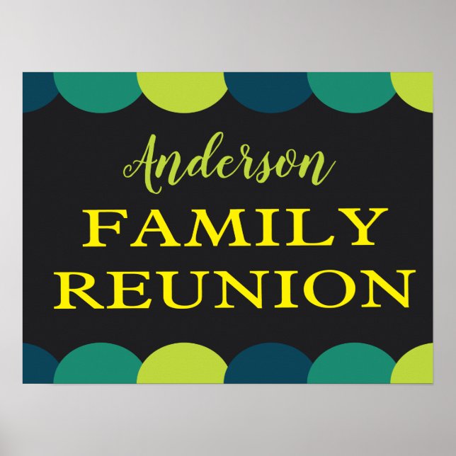 Family Reunion Party Event Sign (Front)