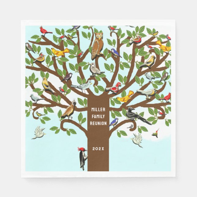 Family Reunion Party Napkins (Front)