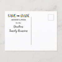 Fun Family Reunion or Party Save the Date Announcement Postcard, Zazzle