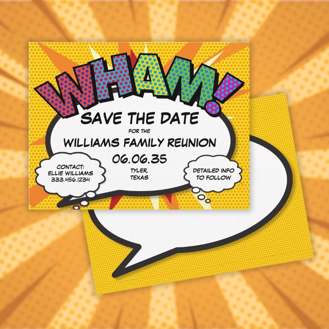 Family Reunion Party Save the Date Modern Fun  Announcement Postcard (Family Reunion Party Save the Date Modern Fun Announcement Postcard)