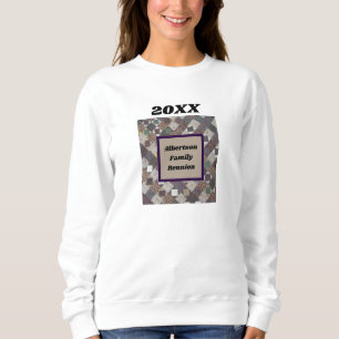 Family Reunion Patchwork Quilt Photo Keepsake Sweatshirt