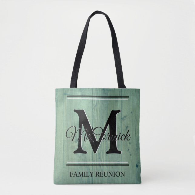 Family Reunion Personalized Canvas Fabric Tote Bag (Front)