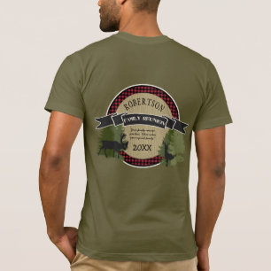 Family Reunion Personalized Name Deer Moose Trees T-Shirt