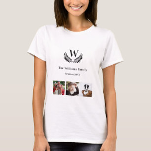 Family reunion photo collage monogram T-Shirt