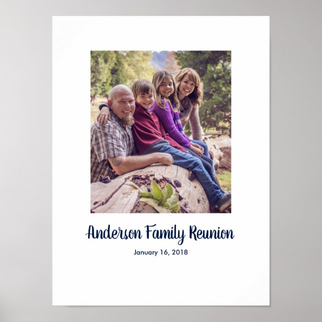 Family Reunion photo custom Sign In Party Board (Front)