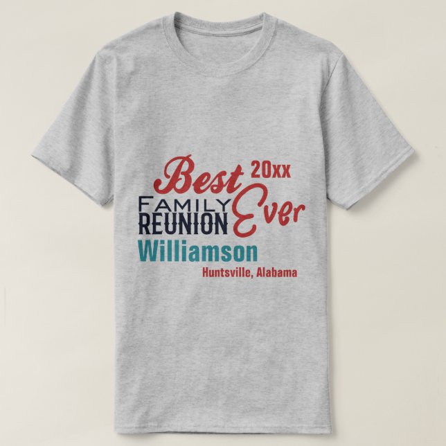 Family Reunion Picnic Barbecue Retro Vintage T-Shirt (Design Front)