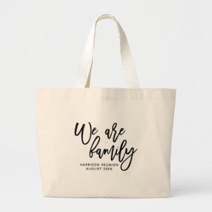Family Reunion Picnic BBQ Change Script Font Color Large Tote Bag