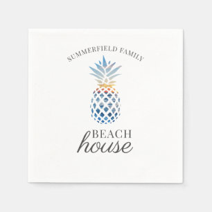 Family Reunion Pineapple Tropical Beach Custom Napkin
