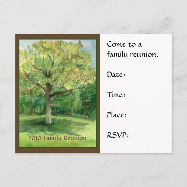 Family Reunion Postcard Invitation (Front)