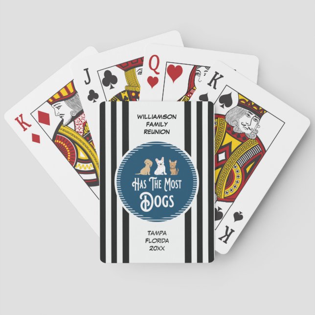 Family Reunion Prize Award Most Dogs Playing Cards (Back)