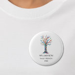 Family Reunion Rainbow Family 2 Inch Round Button<br><div class="desc">Give these stylish Family Reunion buttons as keepsakes at your family party. They feature a family tree in the colours of the rainbow. Customize them it with your family name and the year. This unique design is a print of my Family Tree mosaic which was made from tiny pieces of...</div>