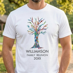 Family Reunion Rainbow Family Tree T-Shirt