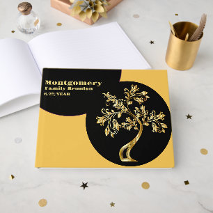Family Reunion Registry Gold Tree Artwork Custom Guest Book