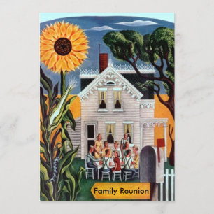 Family Reunion Rural Sunflower Porch Invitations