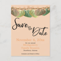 Family Reunion Save The Date Aspen Tree Leaves