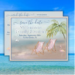 Family Reunion Save the Date Beach Sand QR Code  Announcement Postcard<br><div class="desc">Charming watercolor card announcing the Family Reunion with this Save the Date postcard.  Information on the back to include reunion website and website QR code,  if desired.  Any special requests or design questions,  just send a chat or an email to charmdesignstudio@rcn.com and we'll be delighted to assist.</div>