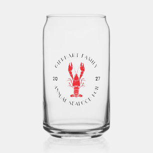 Family Reunion Seafood Lobster Boil Custom Can Glass