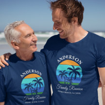 Family Reunion Summer Beach Palm Trees Blue