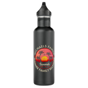 Family Reunion Summer Sunset Beach Palm Tree 710 Ml Water Bottle