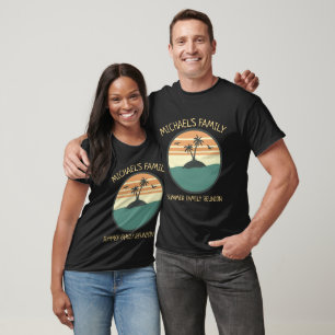 Family Reunion Summer Sunset Beach Palm Tree T-Shirt