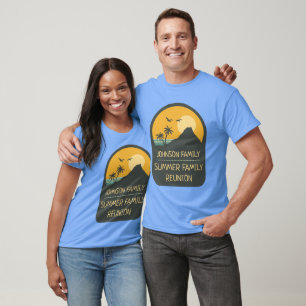 Family Reunion Summer Sunset Beach Palm Tree T-Shirt