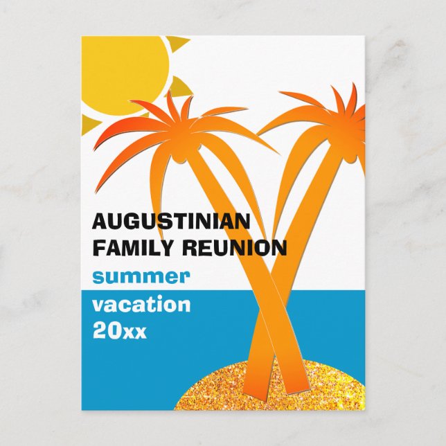 Family Reunion Summer Vacation Postcard (Front)