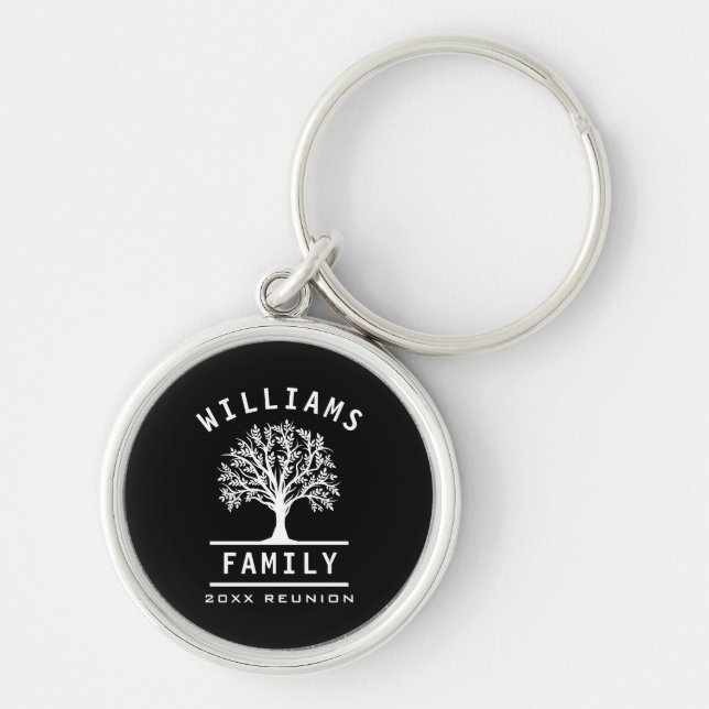 Family Reunion Summer Vacation Road Trip Tree Keychain (Front)