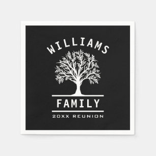 Family Reunion Summer Vacation Road Trip Tree Napkin